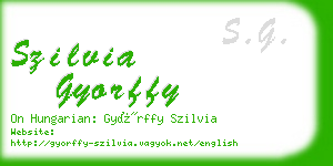 szilvia gyorffy business card